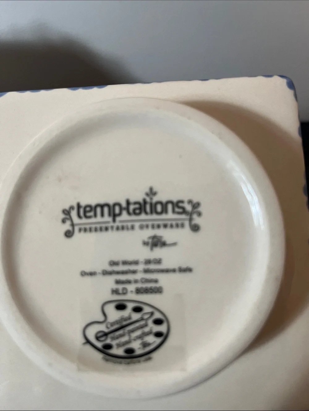 TEMP-TATIONS OLD WORLD STACKABLE CANISTERS KITCHEN CERAMIC BLUE cookware
